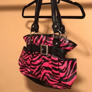 Black and pink purse